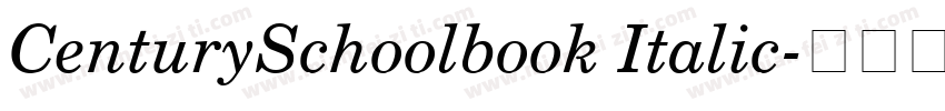 CenturySchoolbook Italic字体转换